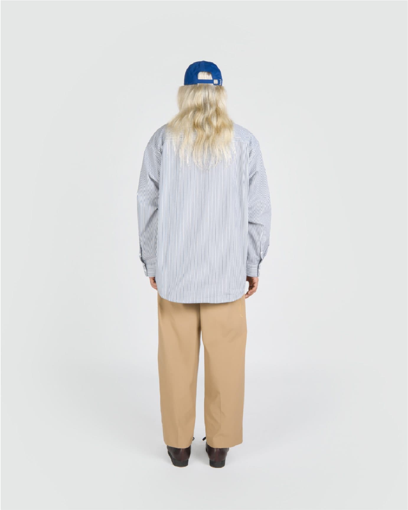 CLASSIC DAD L/S SHIRT GREY STRIPES view 3