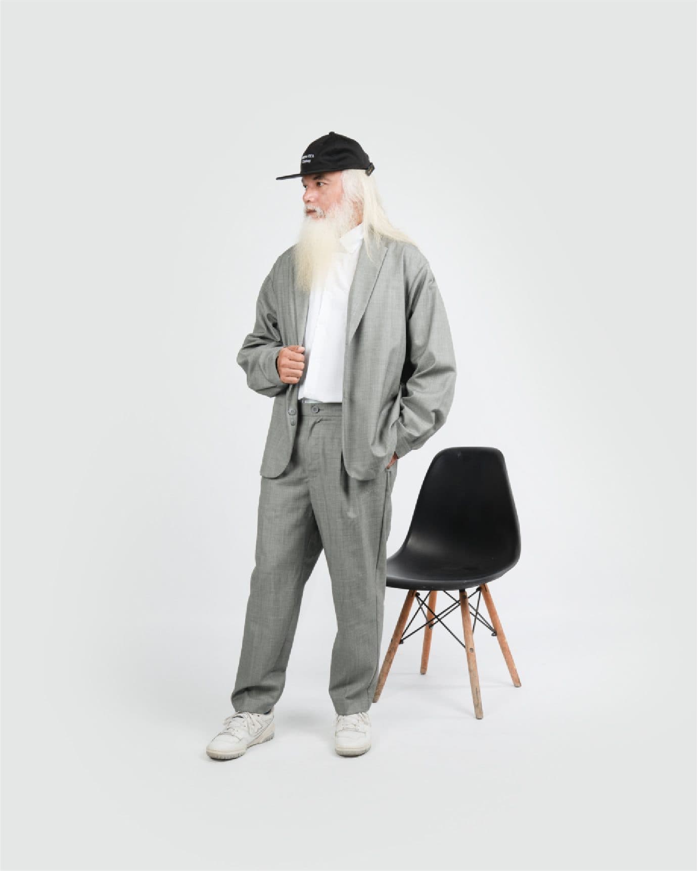 WOOL CASUAL SUIT GREY view 4