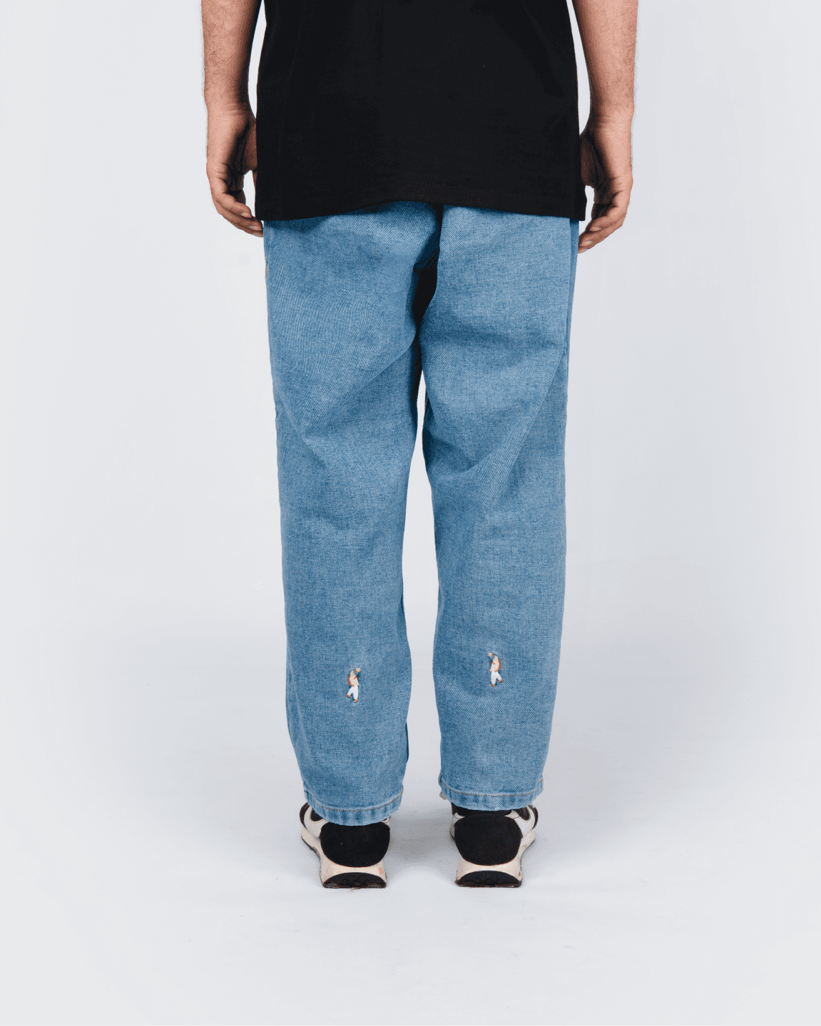 PLEATED DENIM LIGHT BLUE view 3