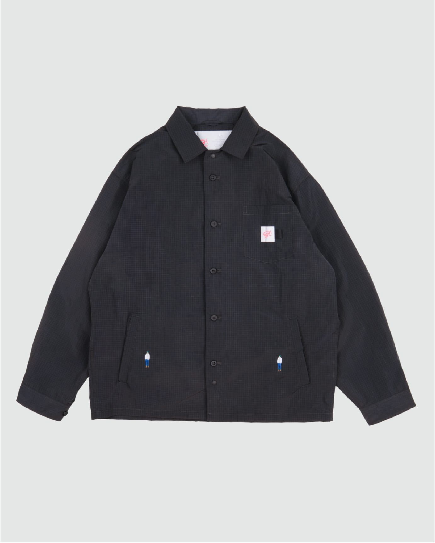 POCKET SHIRT JACKET RIPSTOP BLACK